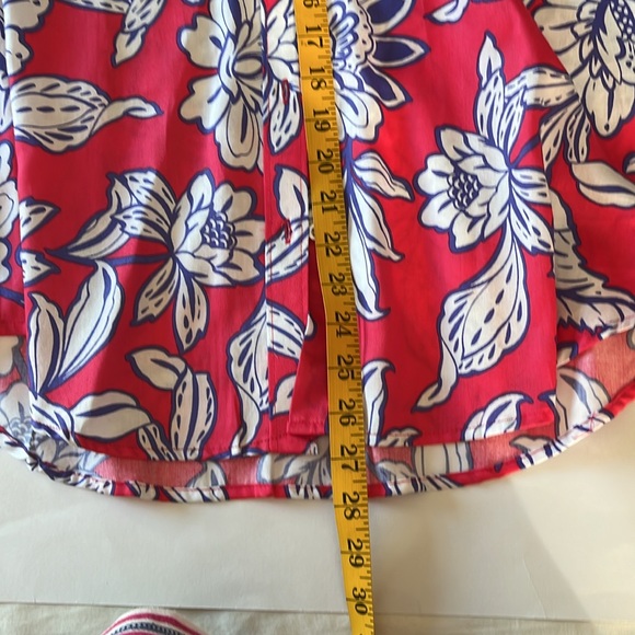 Ruby Rd 100%cotton wrinkle resistant button up long sleeve shirt pink purple 14 - Picture 12 of 12